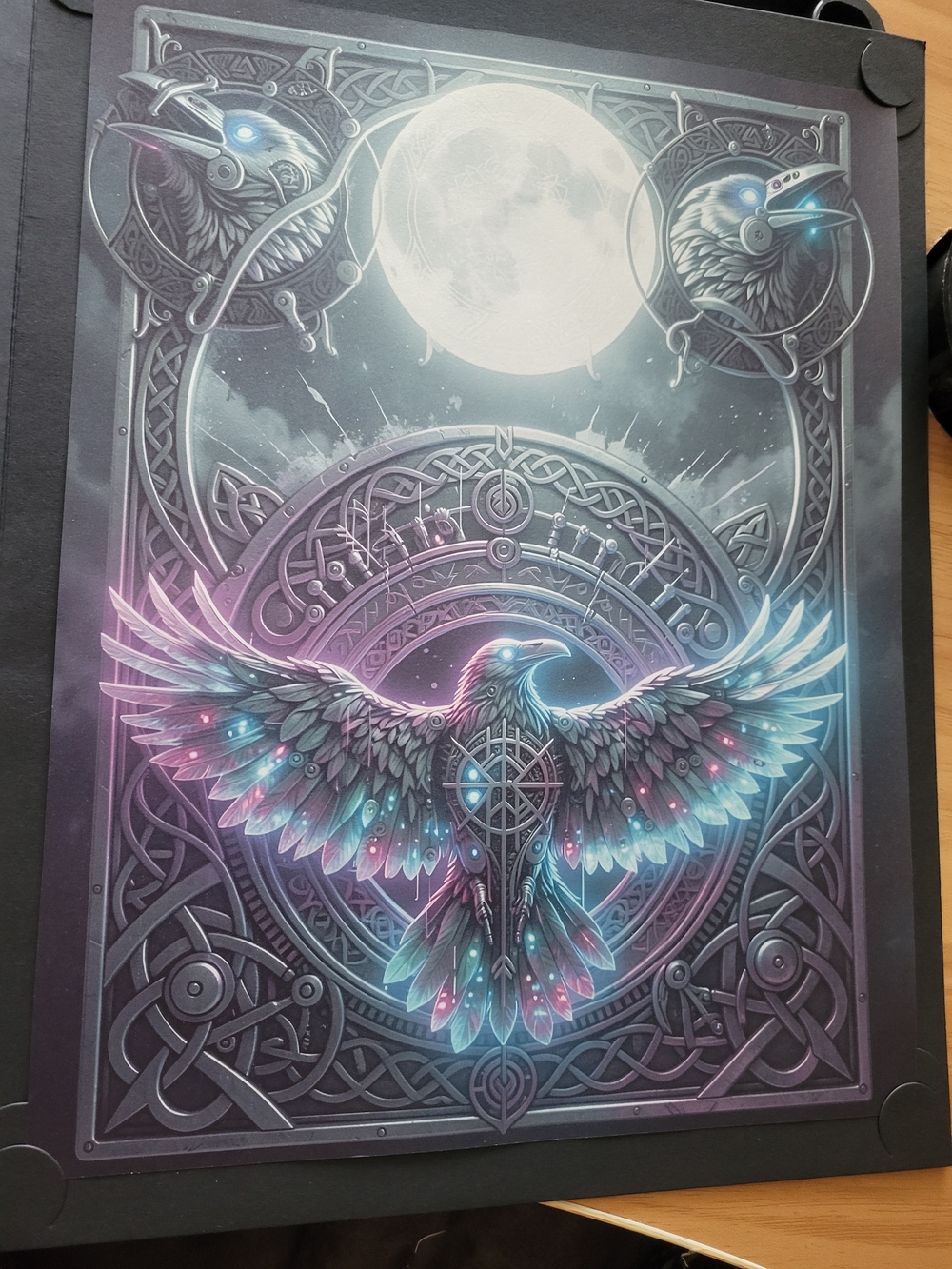 🖤NEW🖤 Raven Moon Art Print - Black / Purple / Blue